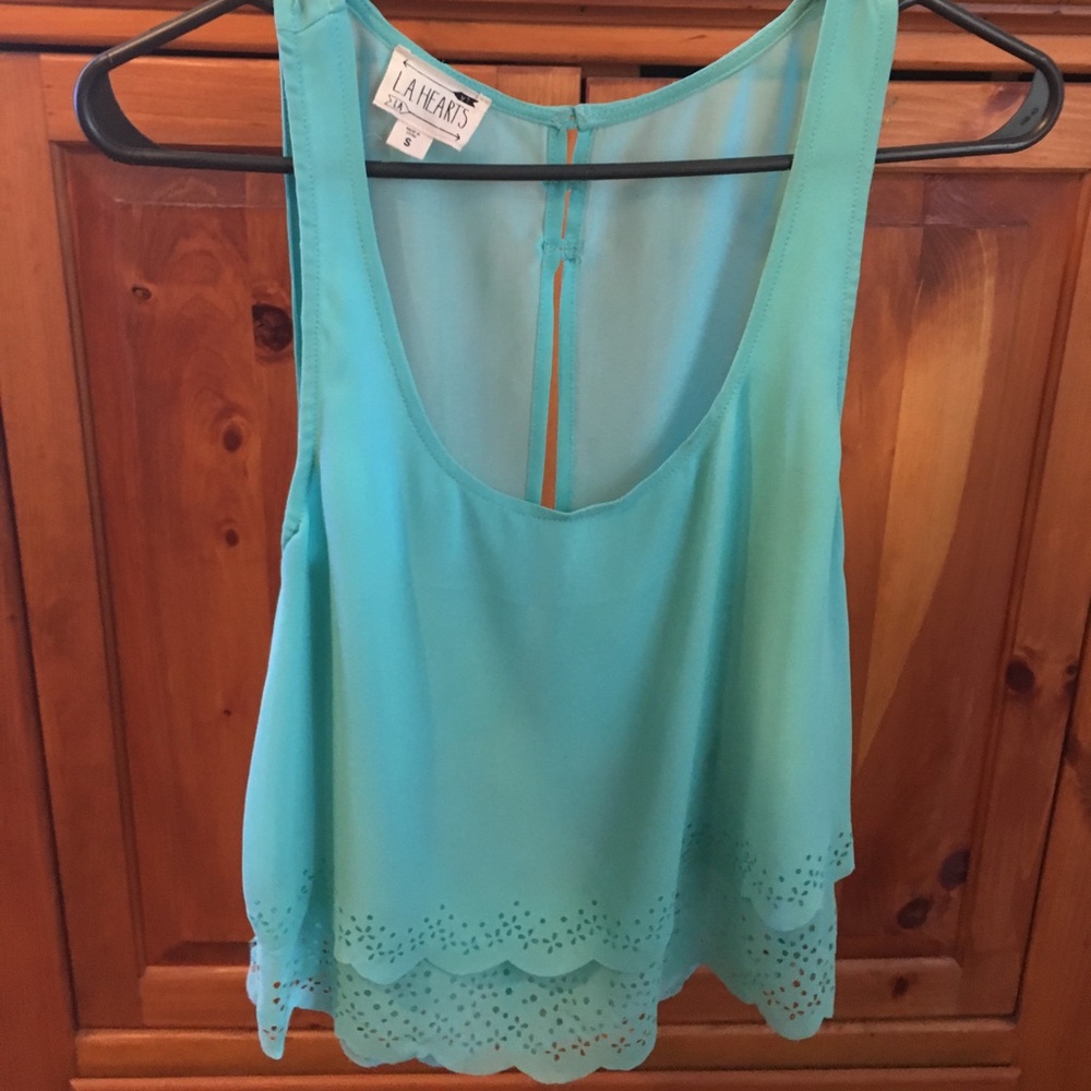 LA hearts backless top